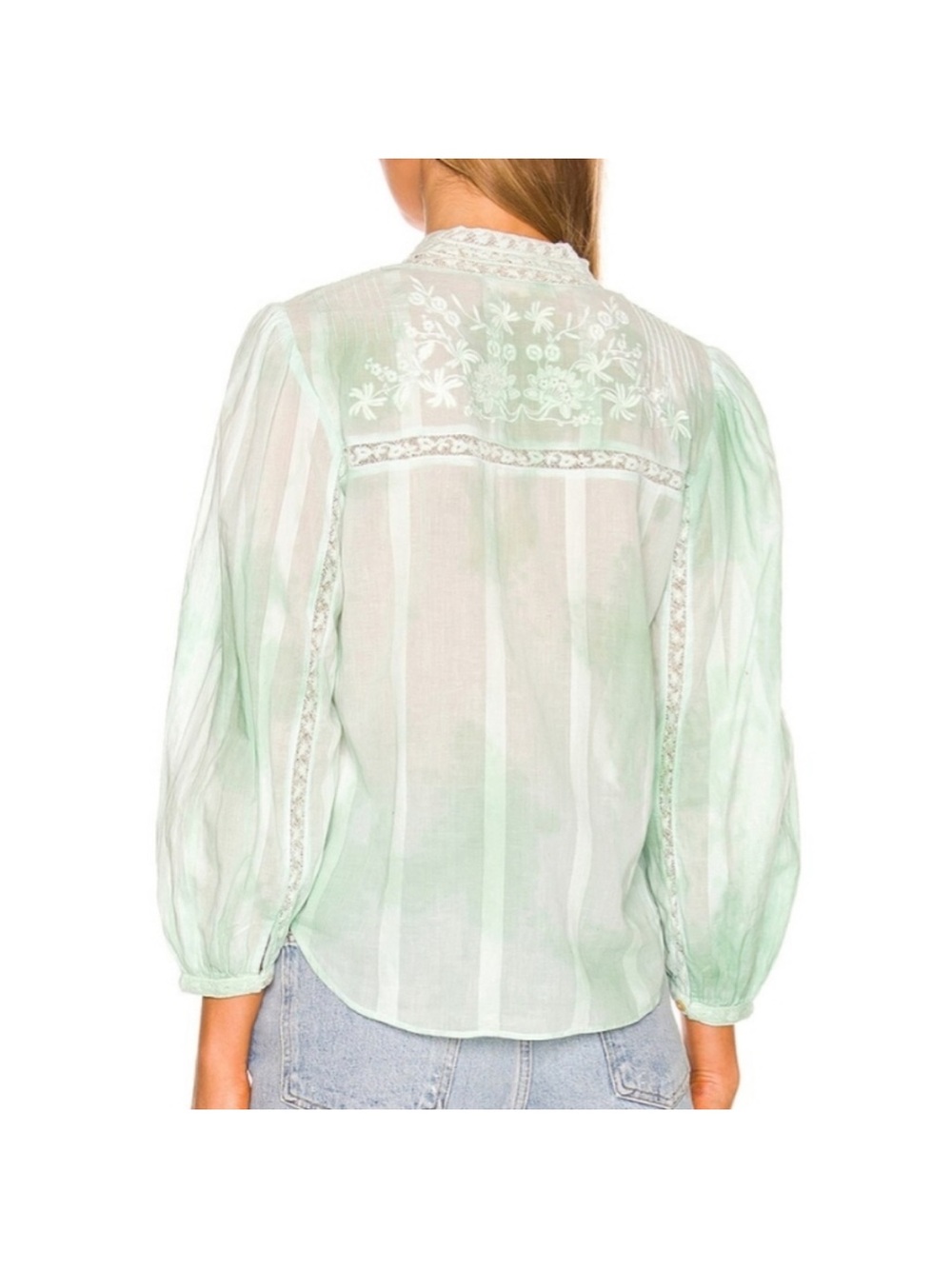 Loveshackfancy Ronda Blouse, Size Small, EUC - Picture 3 of 6